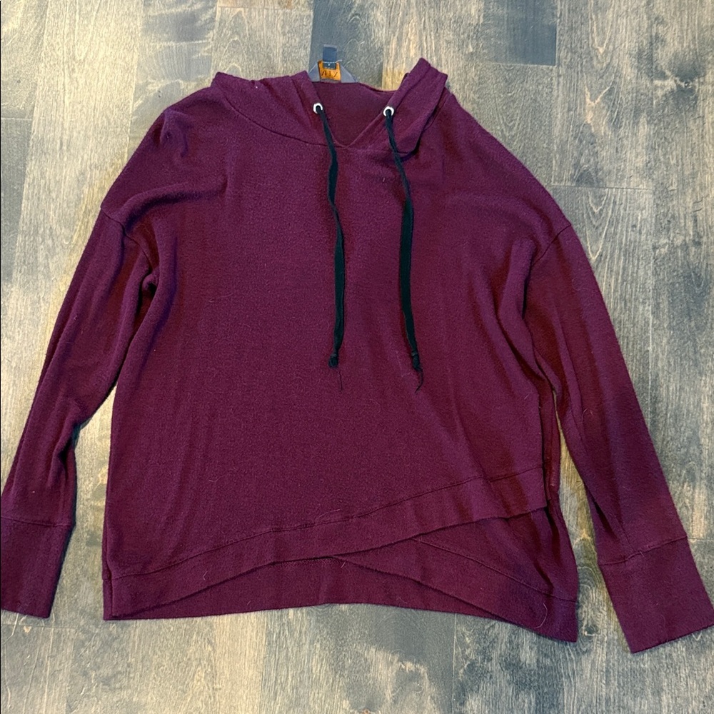 Mix by 41Hawthorn Deep Burgundy Hoodie Sweatshirt